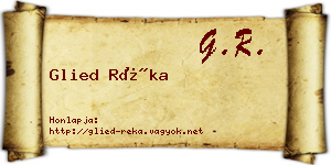 Glied Réka névjegykártya
